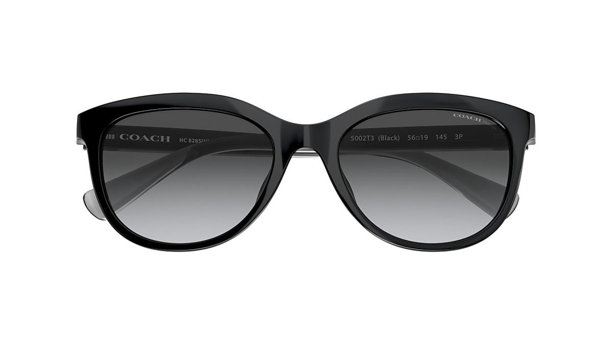 Coach Sunglasses HC8385U 579387 Transparent Dark Grey 54 mm Male Acetate Grey