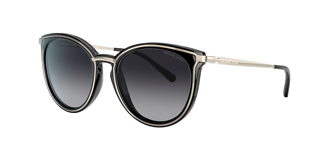 Michael Kors Mk1077 Brisbane 54 Polar Grey Gradient And Light Gold Black Polarised Sunglasses