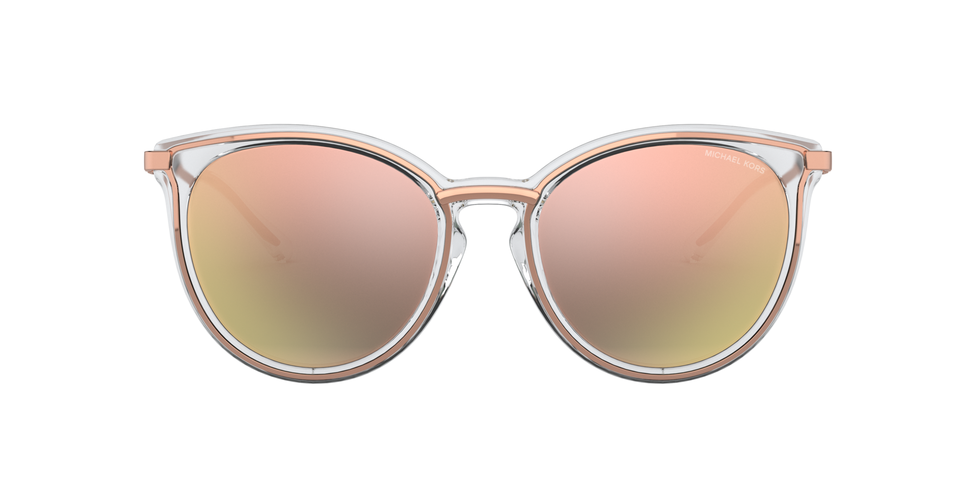 clear and rose gold michael kors glasses