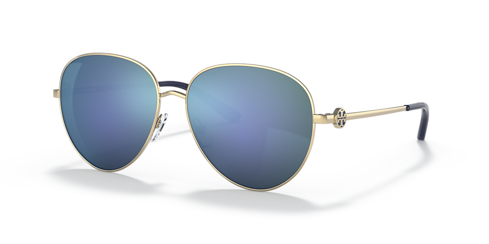Tory Burch TY6082 56 Dark Grey Mirror Polar & Shiny Silver Metal Polarized  Sunglasses | Sunglass Hut USA