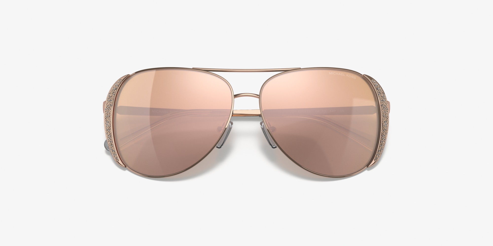 michael kors rose gold aviator sunglasses