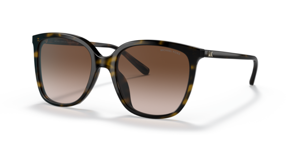 Óculos de sol Michael Kors Anaheim MK2137U, formato quadrado, armação em acetato tartaruga, lente marrom degradê