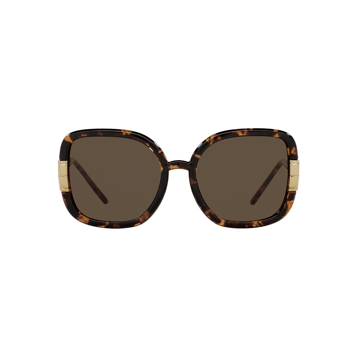 Tory Burch TY9063U 56 Solid Brown & Dark Tortoise Sunglasses 