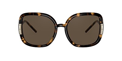 Tory Burch TY9063U 56 Solid Brown & Dark Tortoise Sunglasses 