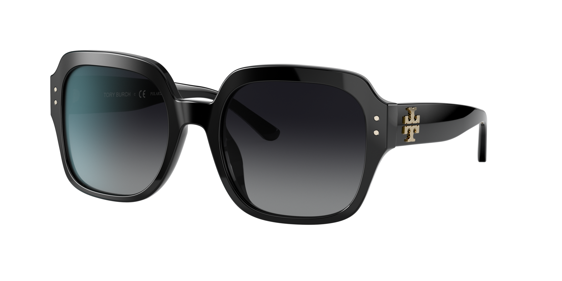 Tory Burch Woman Sunglass TY7143U -  Frame color: Black, Lens color: Grey Gradient Polar