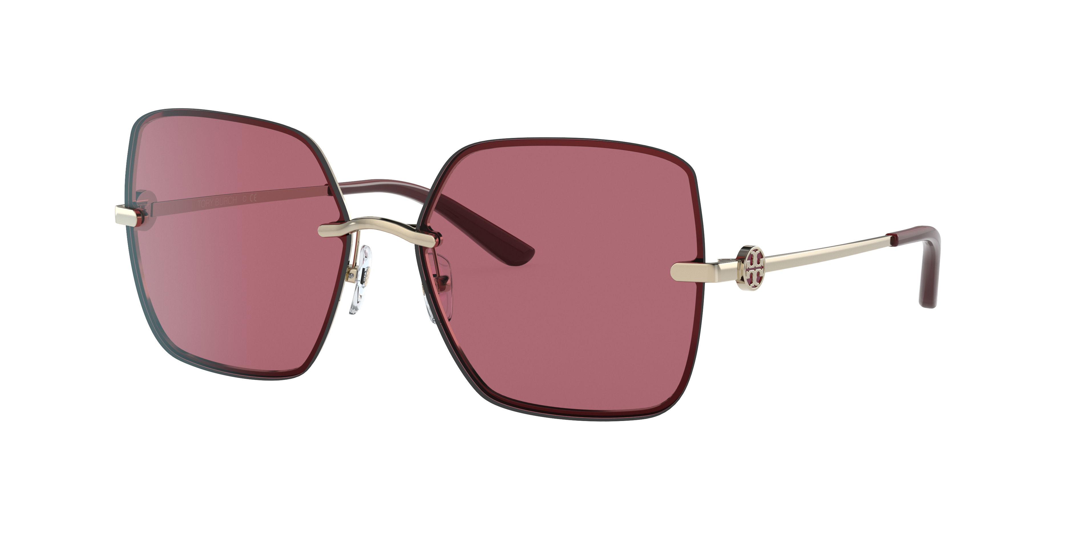Tory Burch Woman Sunglass Ty6080 In Solid Bordeaux