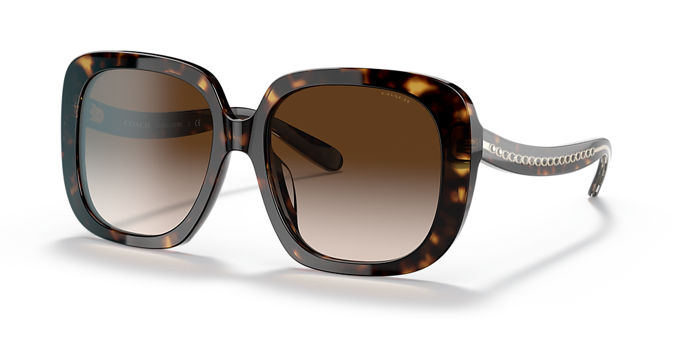 Coach HC8323U C6185 56 Brown Gradient & Dark Tortoise Sunglasses 