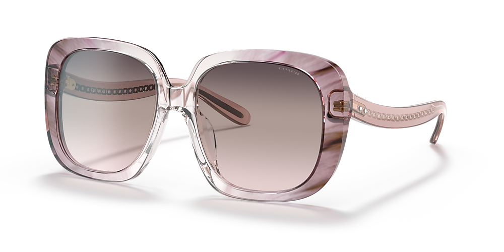 Coach HC8323U C6185 56 Pink Gradient & Transparent Pink Ombre Sunglasses