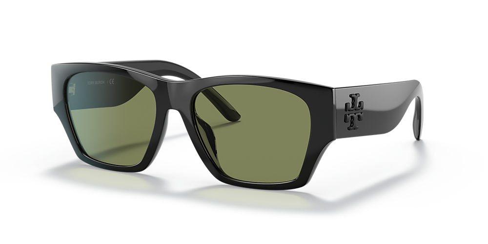 Tory Burch TY9068U 53 Green Solid & Shiny Black Sunglasses | Sunglass Hut  USA