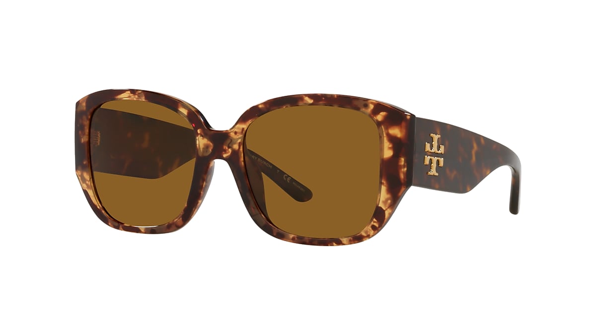 Tory Burch TY9066U 54 Brown Polar Solid & Dark Tortoise Polarized  Sunglasses | Sunglass Hut USA