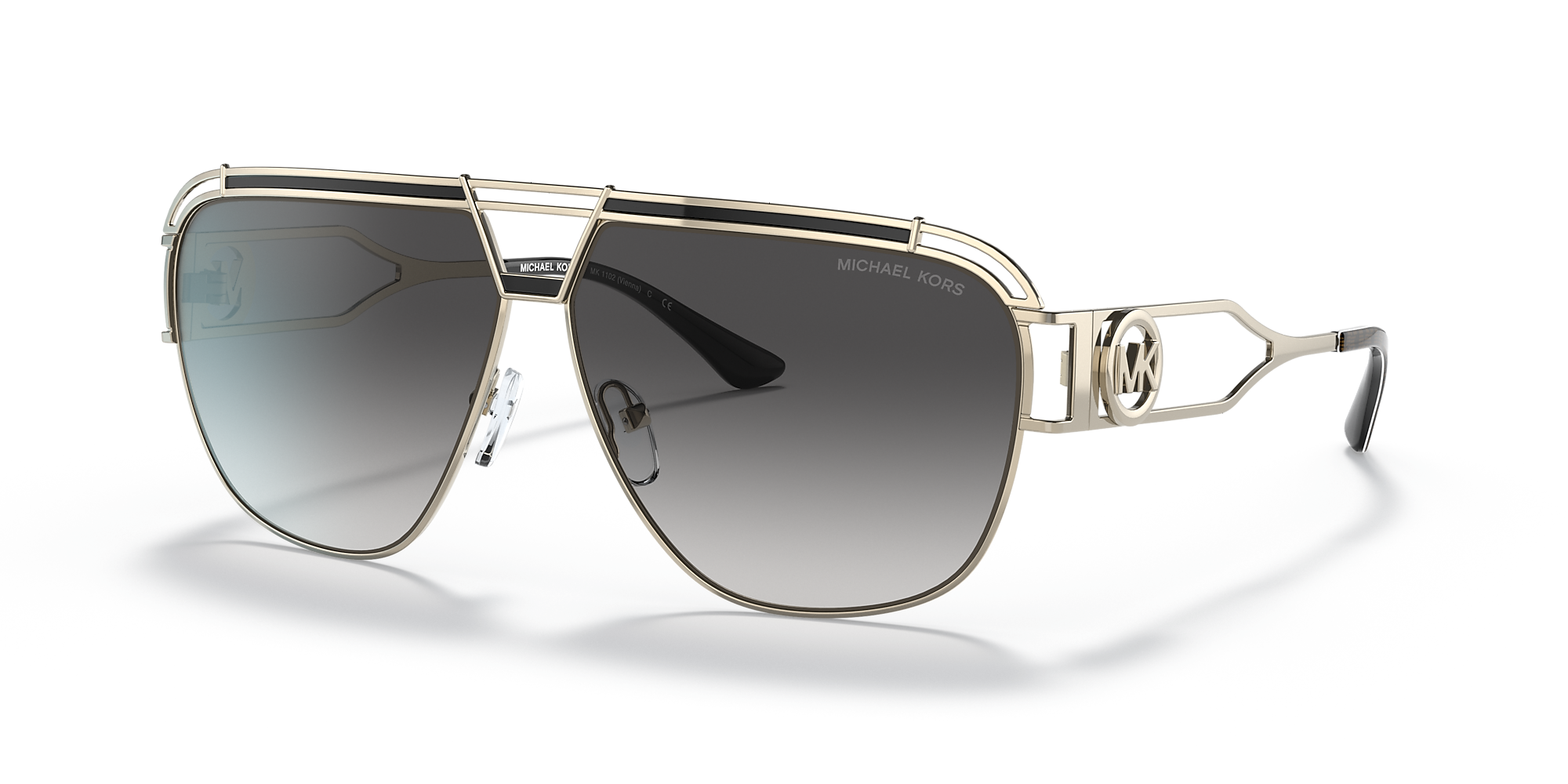 Michael Kors MK1102 Vienna 61 Grey Gradient & Light Gold Sunglasses ...