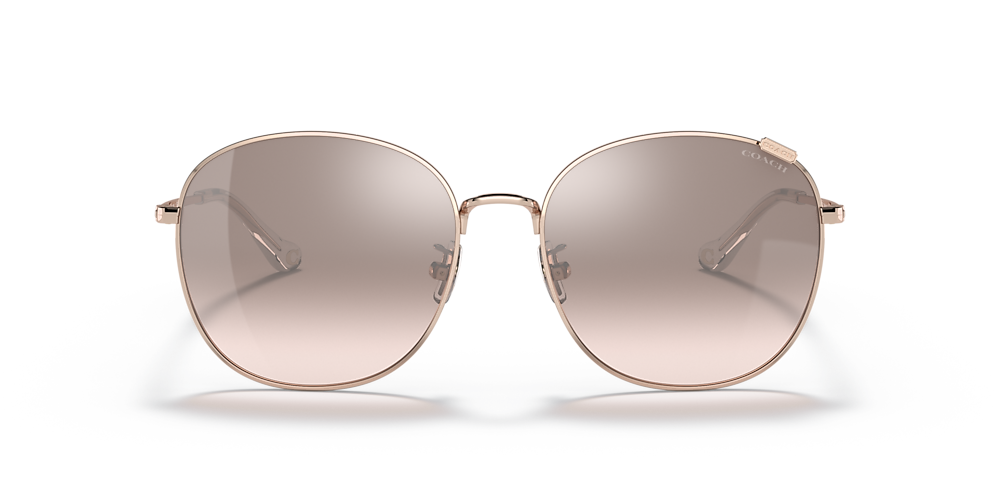 Coach HC7134 C7996 57 Silver Pink Gradient & Shiny Rose Gold Sunglasses |  Sunglass Hut USA