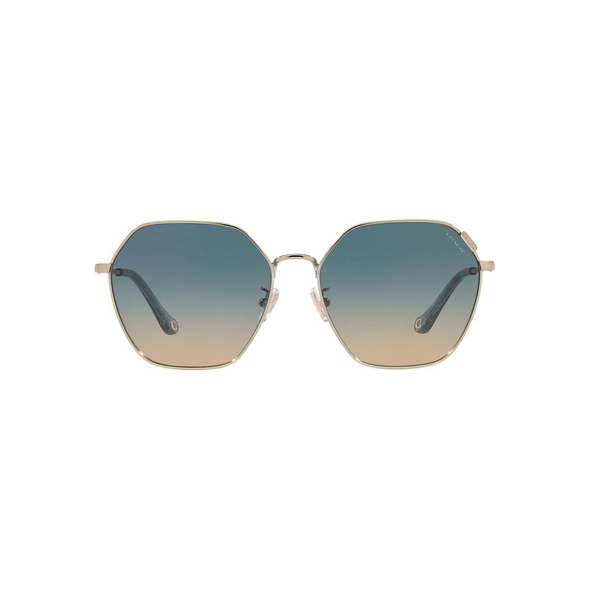 Coach HC7132 C7998 XL (58 - 16) with Blue lenses and Gold