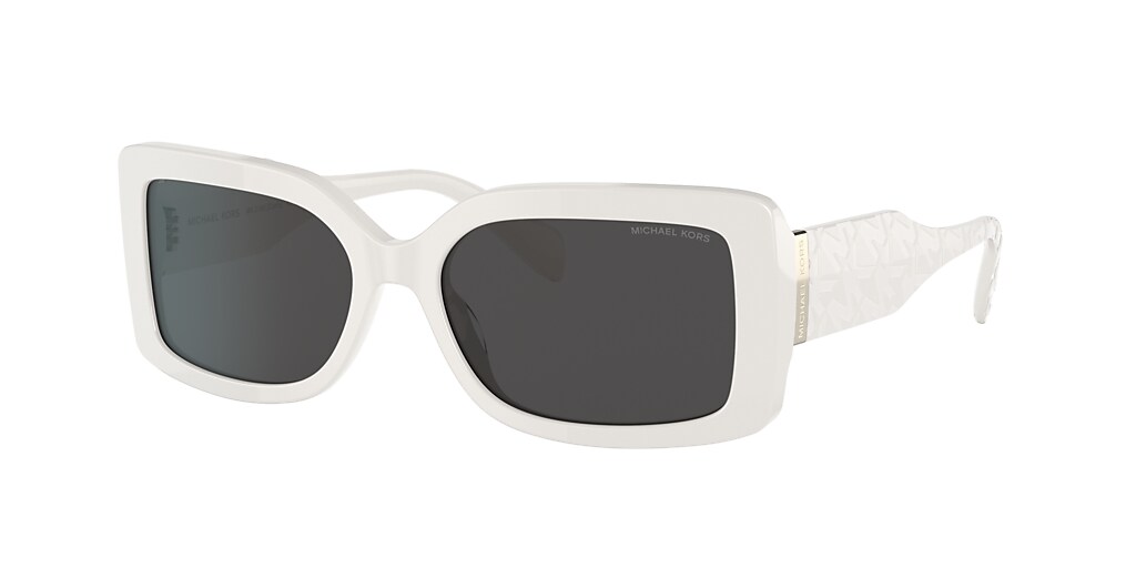 Michael Kors MK2165 CORFU 56 Dark Grey Solid & Optic White Sunglasses ...