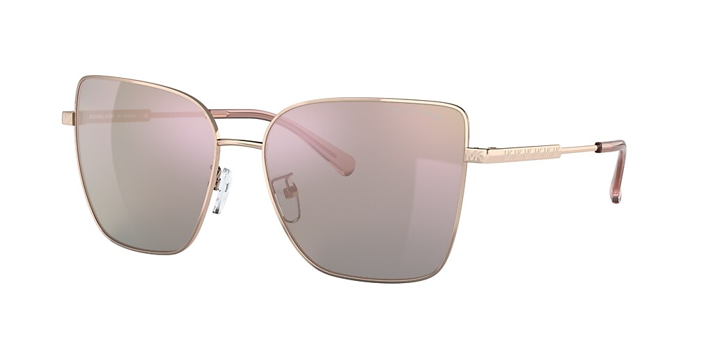 Michael Kors MK1108 Bastia 57 Rose Gold Mirror & Rose Gold Sunglasses ...