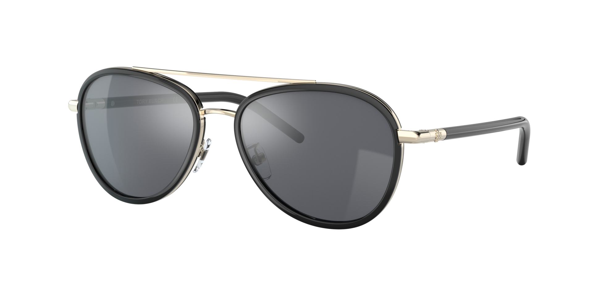 Tory Burch Woman Sunglass TY6089 -  Frame color: Black, Lens color: Dark Grey Flash Mirror