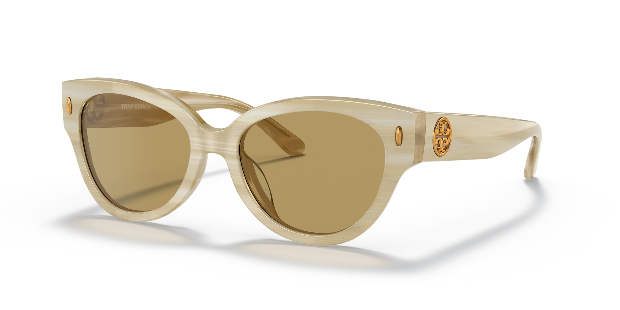 Tory Burch TY7168U 52 Brown Solid & Ivory Horn Sunglasses | Sunglass ...