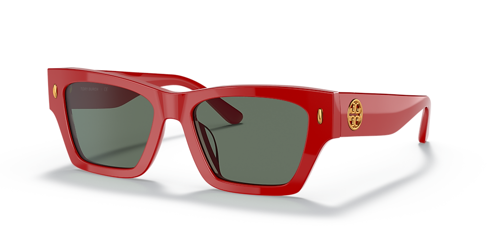 Tory Burch TY7169U 52 Solid Dark Green & Tory Red Sunglasses | Sunglass Hut  USA