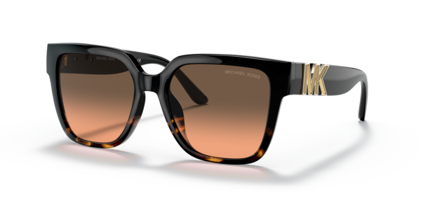 Óculos de sol Michael Kors Karlie MK2170U, formato quadrado, armação em acetato tartaruga, lente marrom degradê