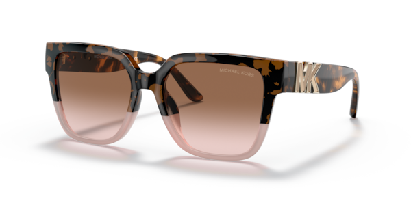 Óculos de sol Michael Kors Karlie MK2170U, formato quadrado, armação em acetato preto, lente cinza degradê
