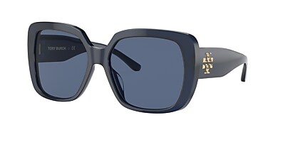 Tory Burch TY7112UM 57 Solid Navy & Milky Navy Sunglasses