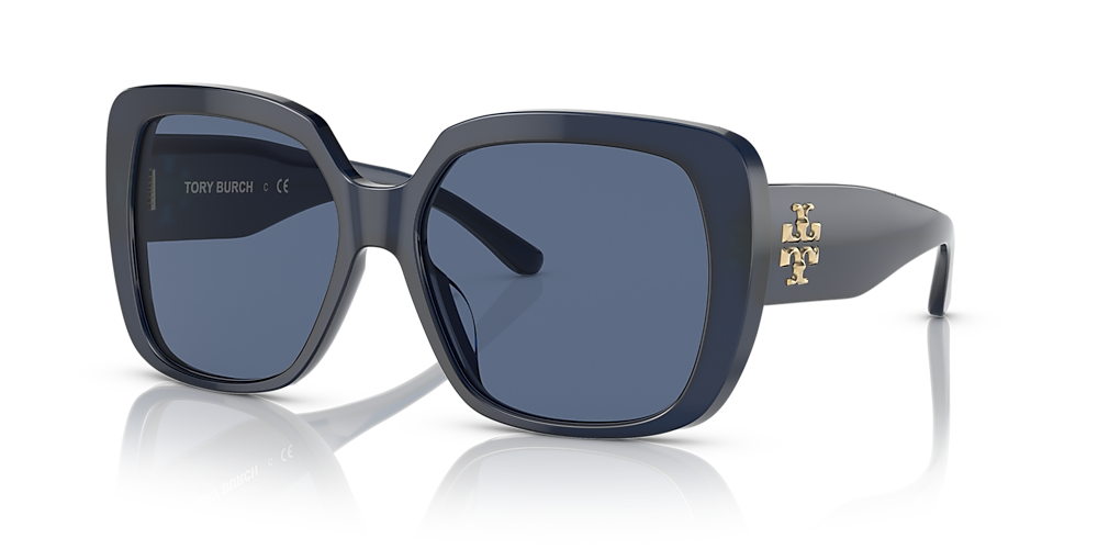 Tory Burch TY7112UM 57 Solid Navy & Milky Navy Sunglasses