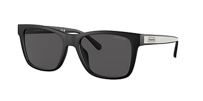 Coach HC8359U CD455 56 Grey Solid & Rubber Black Sunglasses