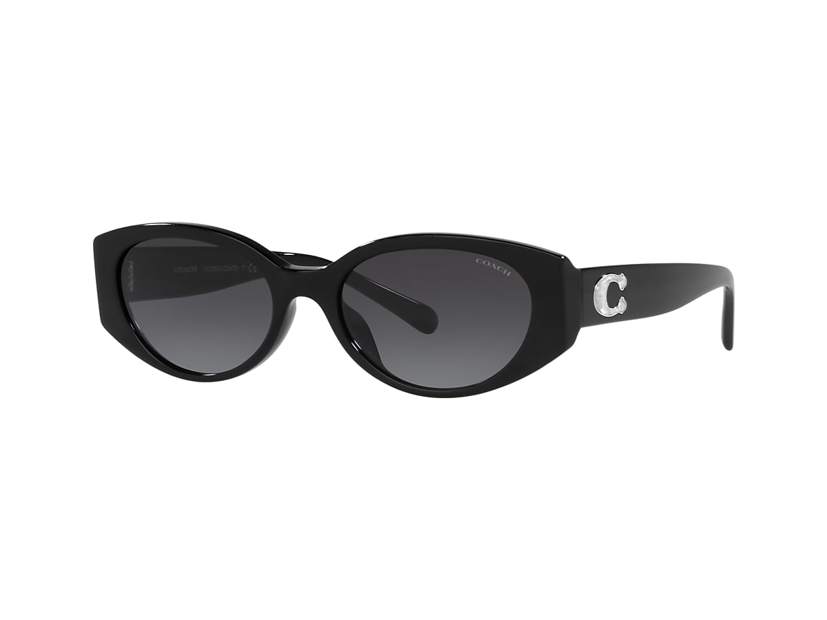 COACH HC8353U CD473 Black - Woman Luxury Sunglasses, Grey Gradient Lens