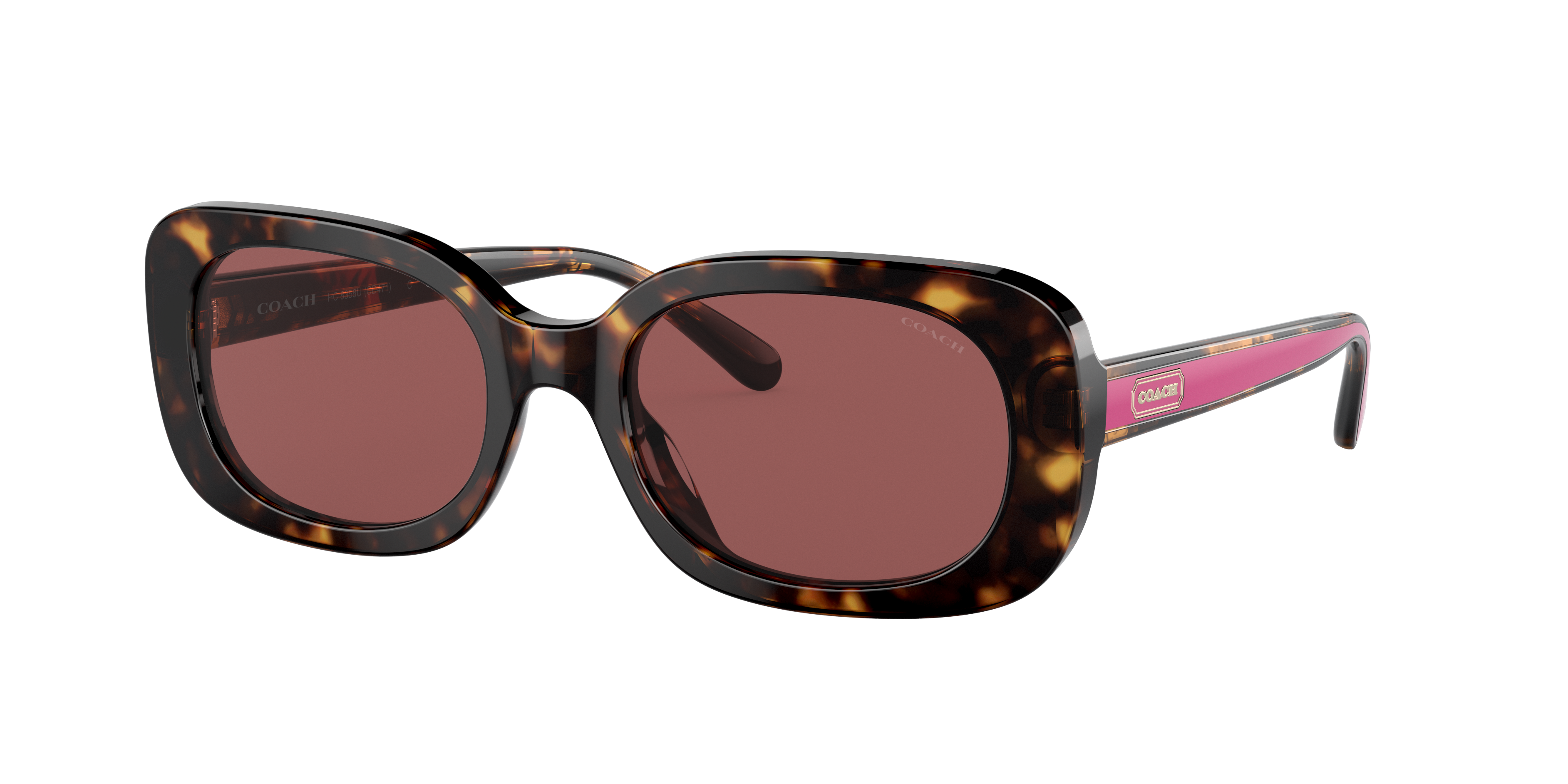 Shop Coach Woman Sunglasses Hc8358u Cd471 In Dark Violet Solid