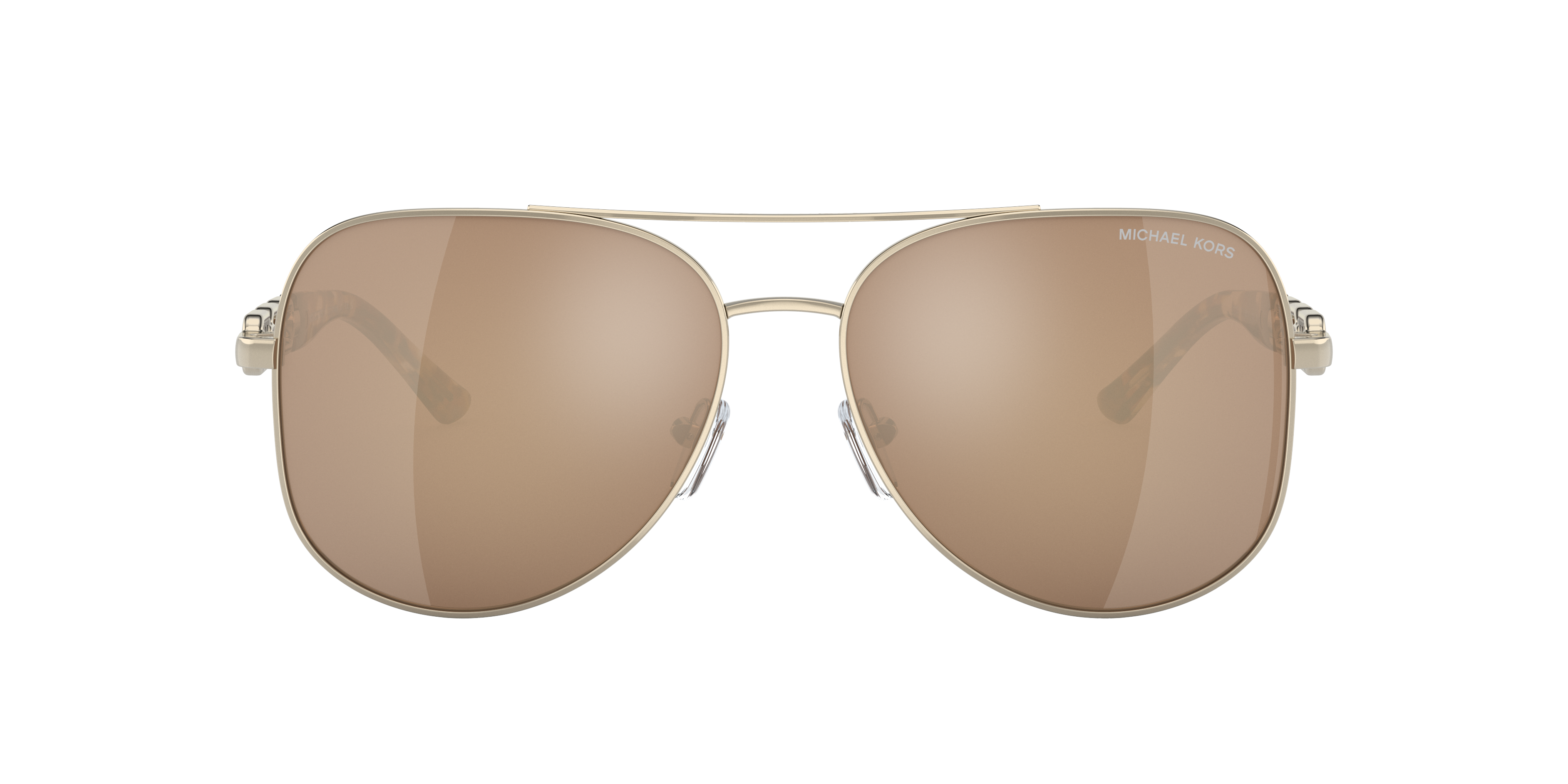Shop Michael Kors Woman Sunglasses Mk1121 Chianti In Gold Mirror