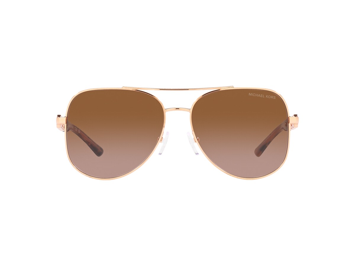 Michael Kors MK1121 Chianti 58 Brown Pink Gradient & Rose Gold 