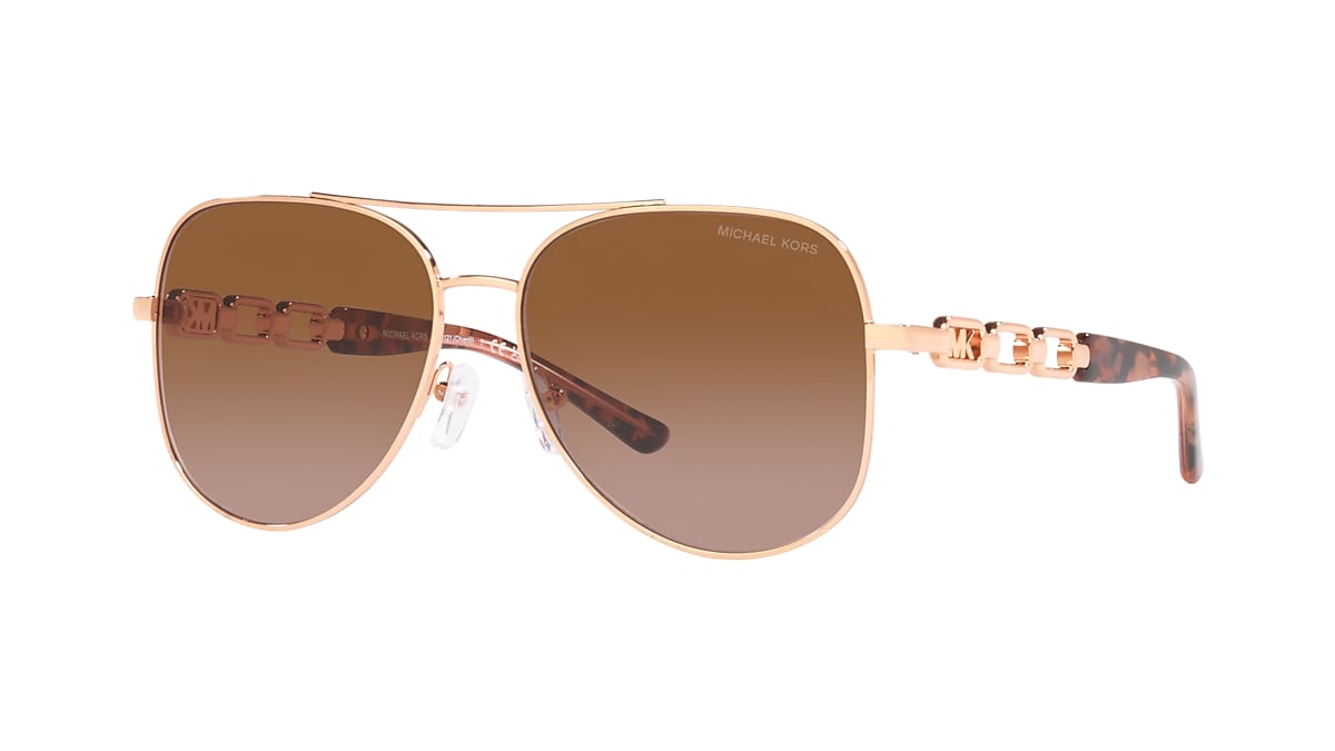 Michael Kors MK1121 Chianti 58 Brown Pink Gradient & Rose Gold 