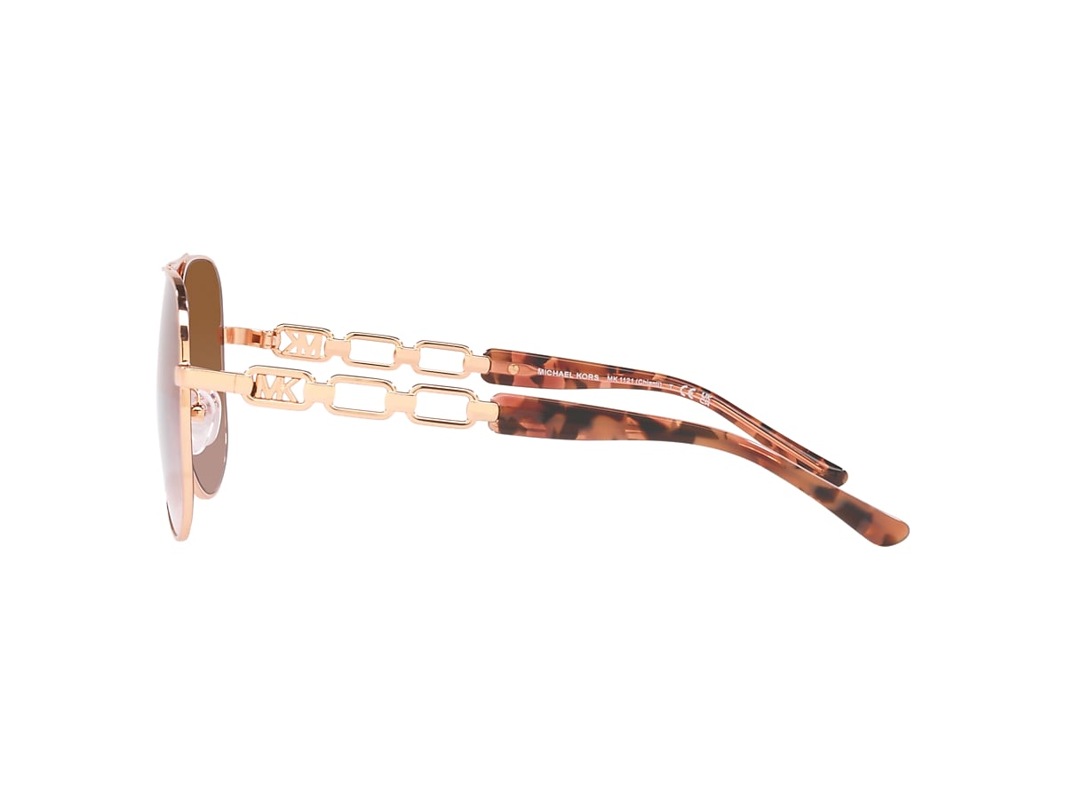Michael Kors MK1121 Chianti 58 Brown Pink Gradient & Rose Gold 