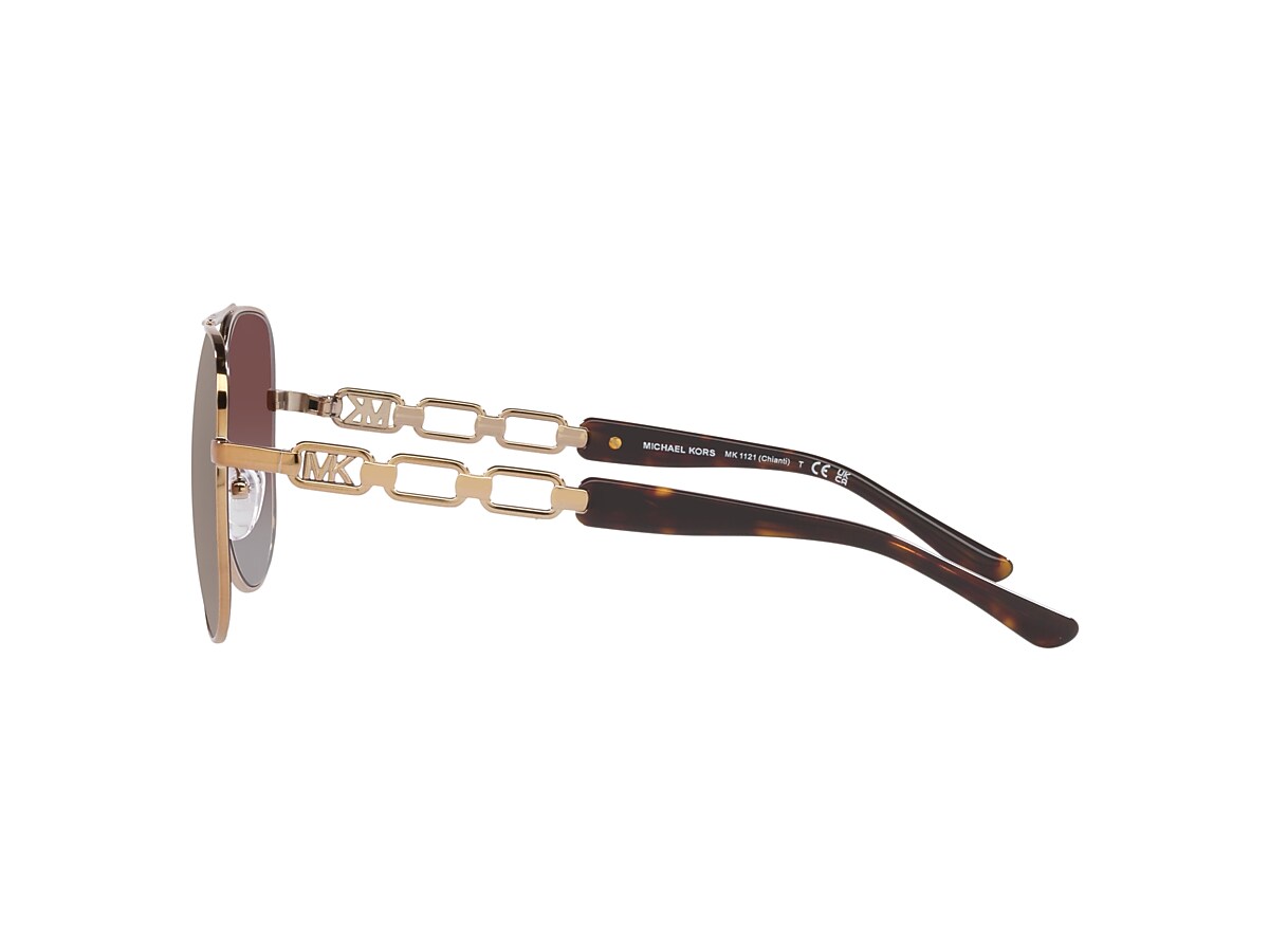 Michael Kors MK1121 Chianti 58 Caramel Silver Flash & Mink 