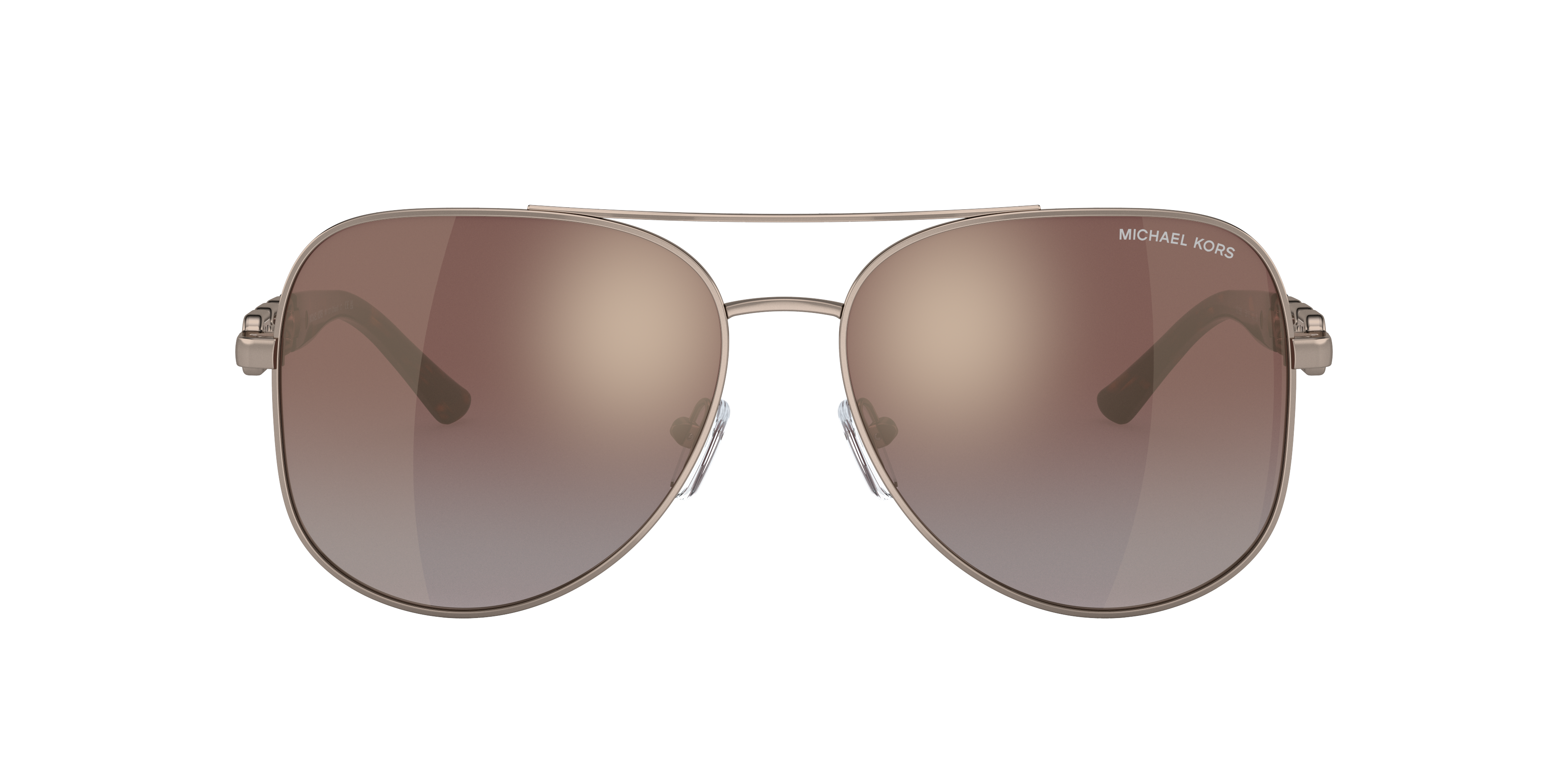 Shop Michael Kors Woman Sunglasses Mk1121 Chianti In Caramel Silver Flash