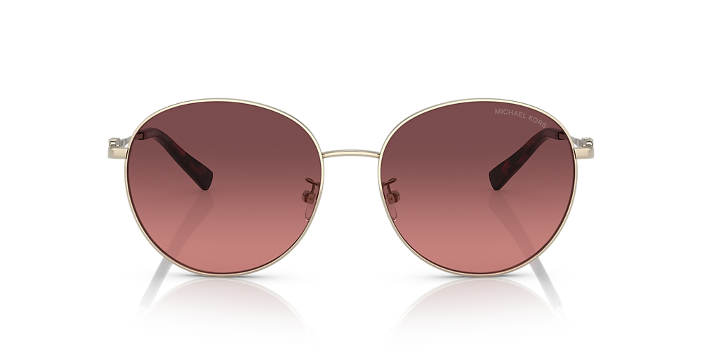 gute Qualität Michael Kors MK1119 Alpine 57 Hut USA Light Sunglasses Crimson Gradient Gold | Sunglass 