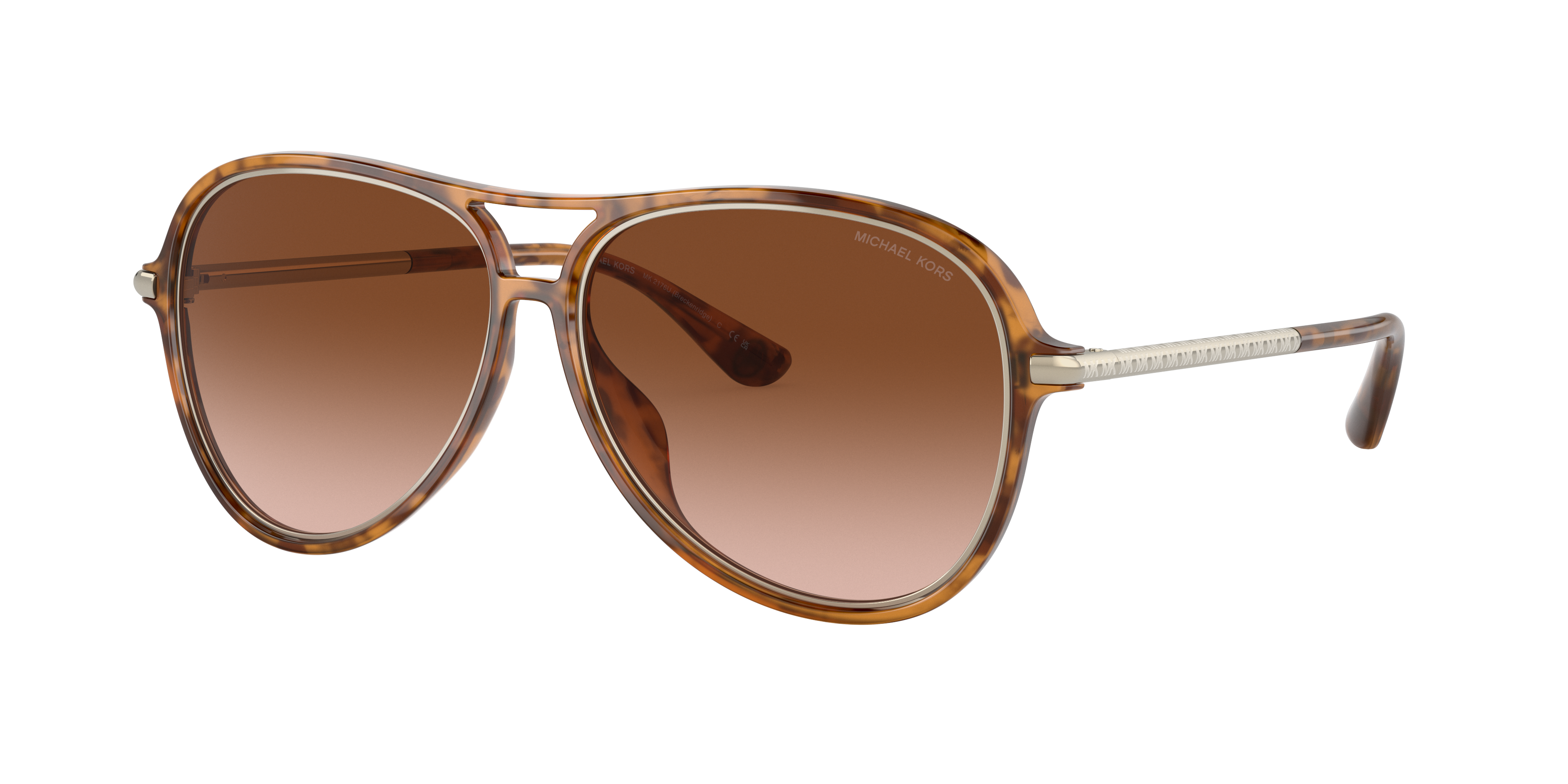 Shop Michael Kors Woman Sunglasses Mk2176u Breckenridge In Brown Gradient