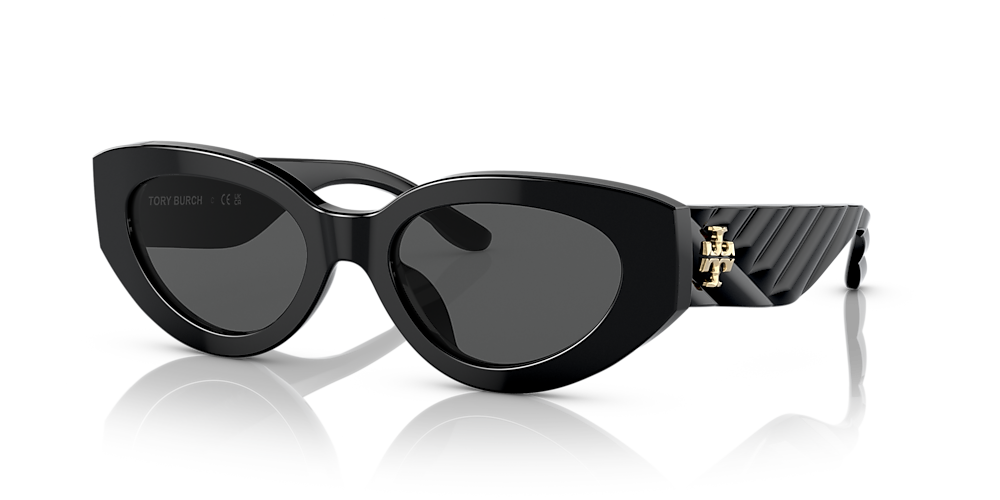 Tory Burch TY7178U 51 Solid Grey & Black Sunglasses | Sunglass Hut USA