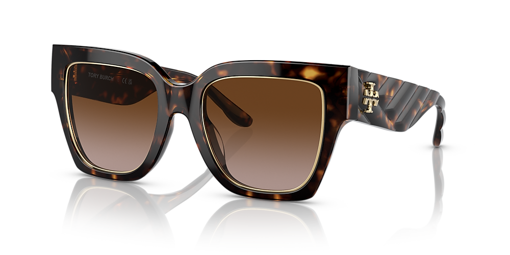 Tory Burch TY7180U 52 Brown Gradient & Dark Tortoise Sunglasses | Sunglass  Hut USA