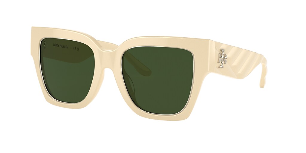 Tory Burch TY7180U 52 Solid Green & Ivory Sunglasses | Sunglass Hut USA