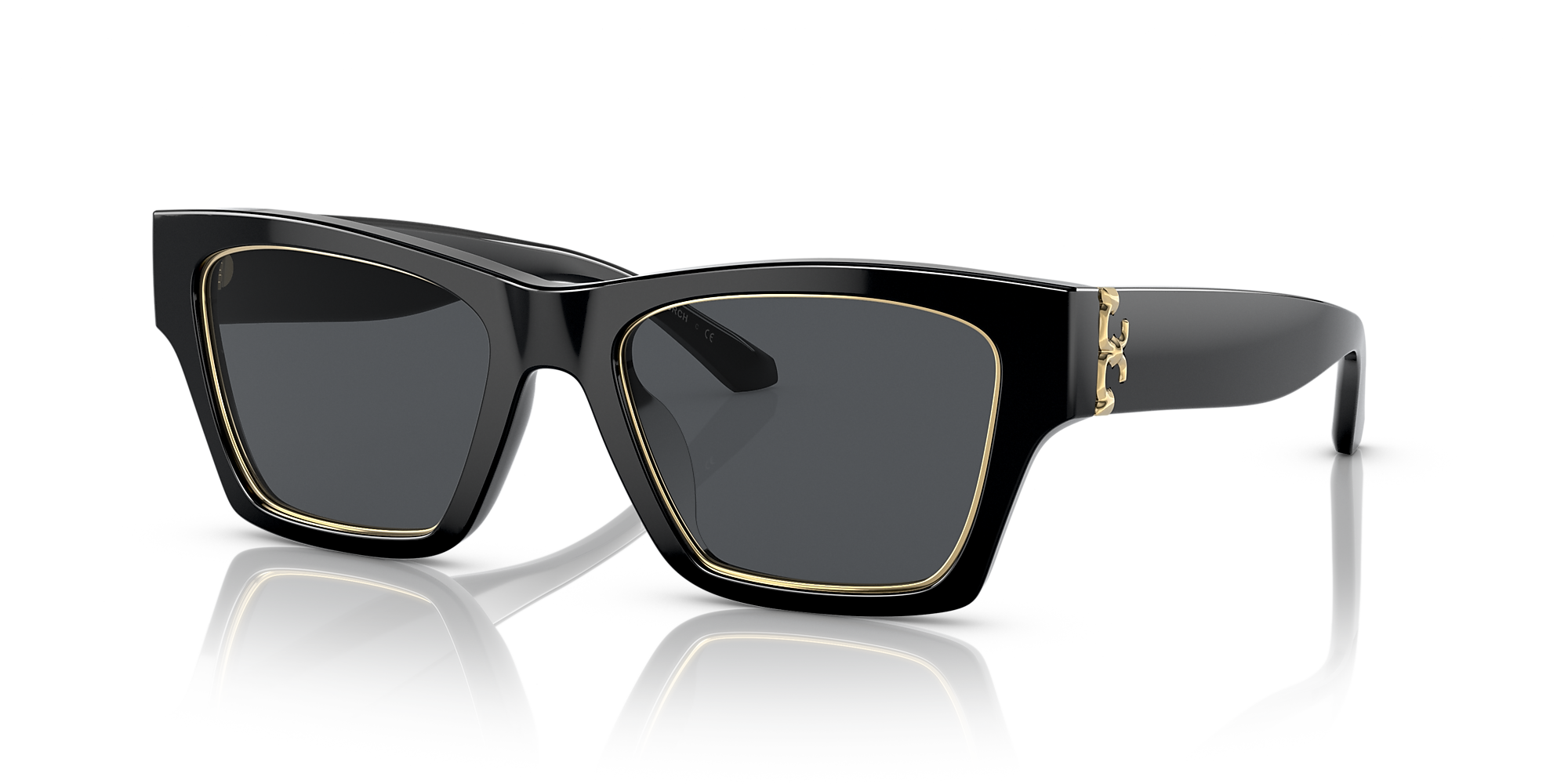 Tory Burch TY7186U 53 Solid Grey & Black Sunglasses Sunglass Hut USA