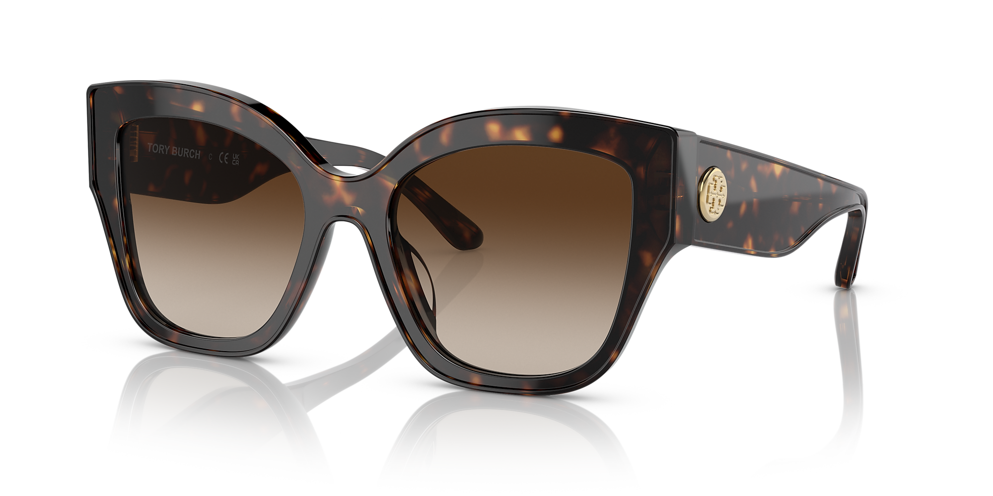 Tory Burch TY7184U 54 Brown Gradient & Dark Tortoise Sunglasses ...