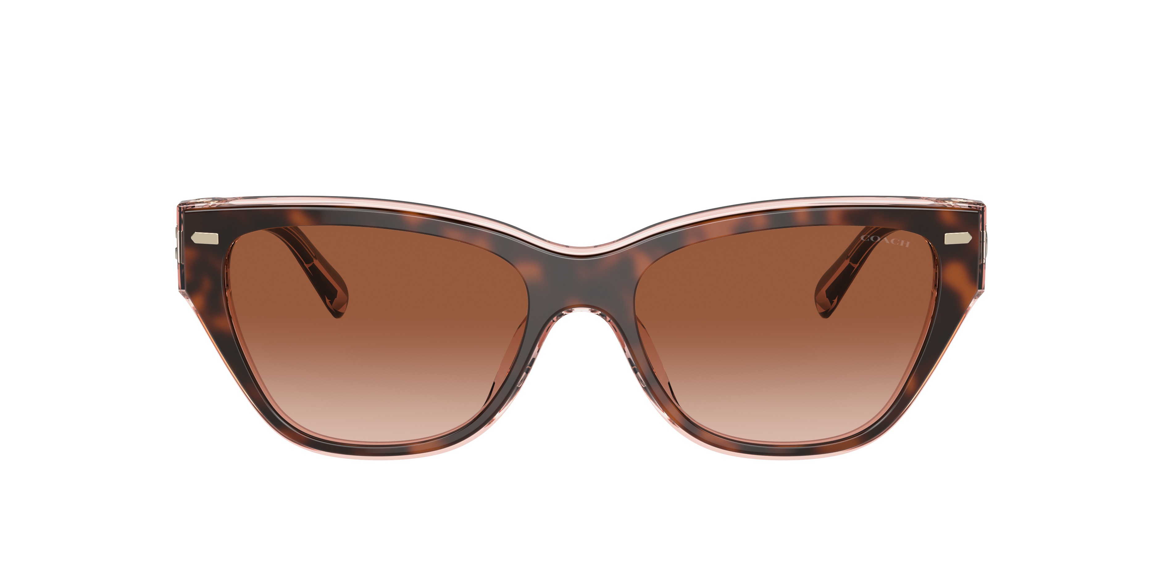 Shop Coach Woman Sunglasses Hc8370u Ch570 In Brown Pink Gradient