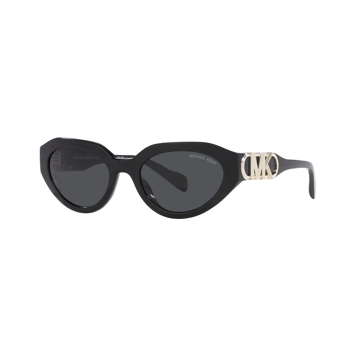 Michael Kors MK2192 Empire Oval 53 Grey Solid & Black Sunglasses 