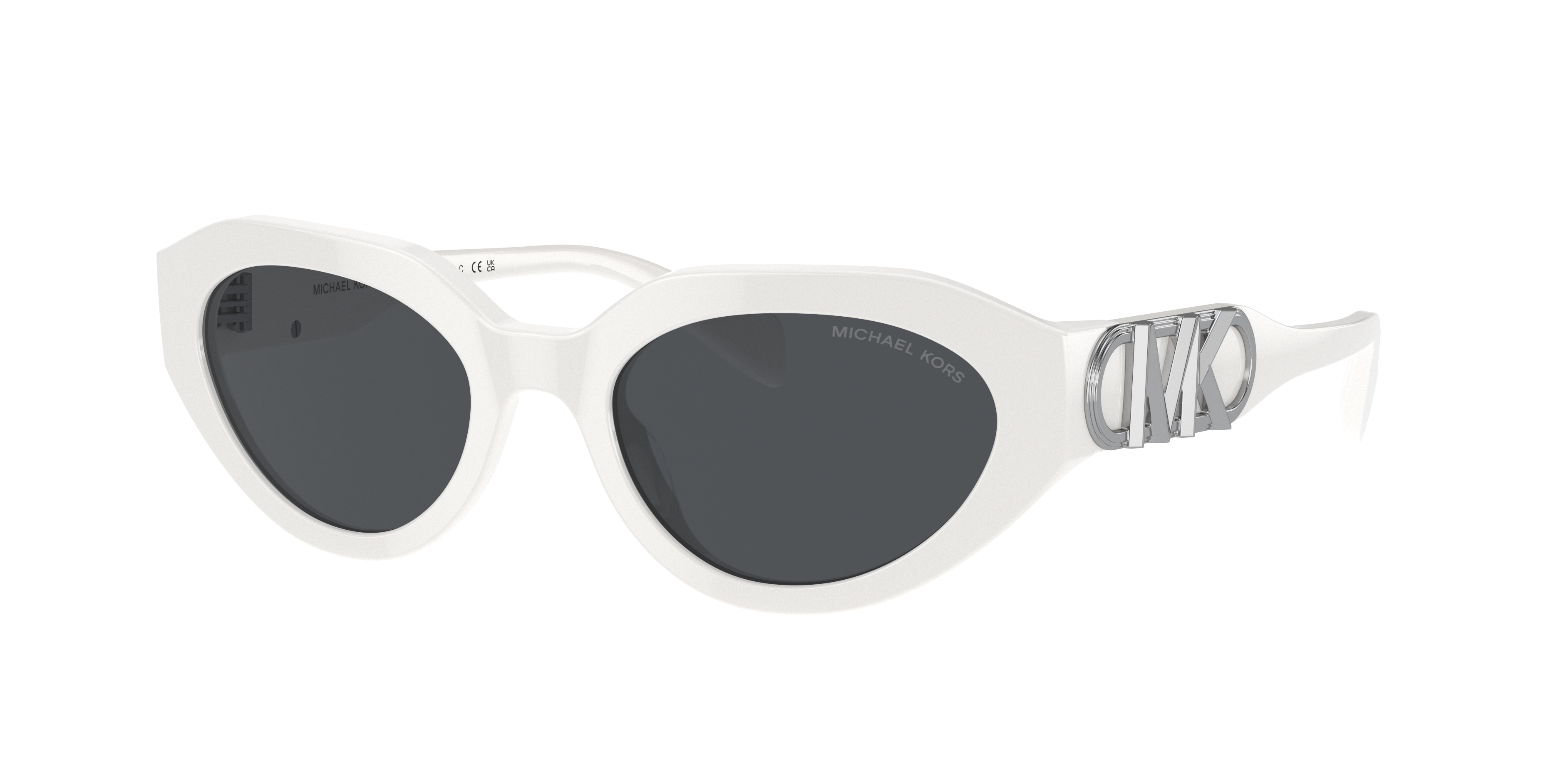 Shop Michael Kors Woman Sunglasses Mk2192 Empire Oval In Grey Solid