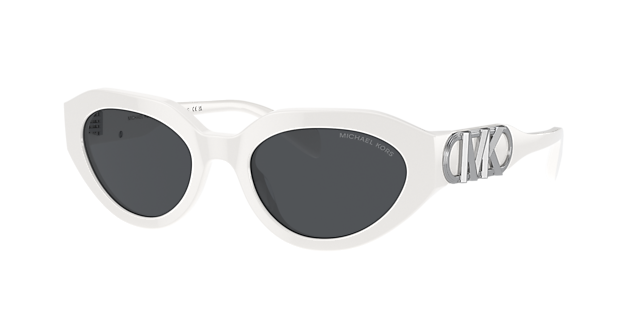 Michael Kors MK2192 Empire Oval 53 Grey Solid & Black Sunglasses