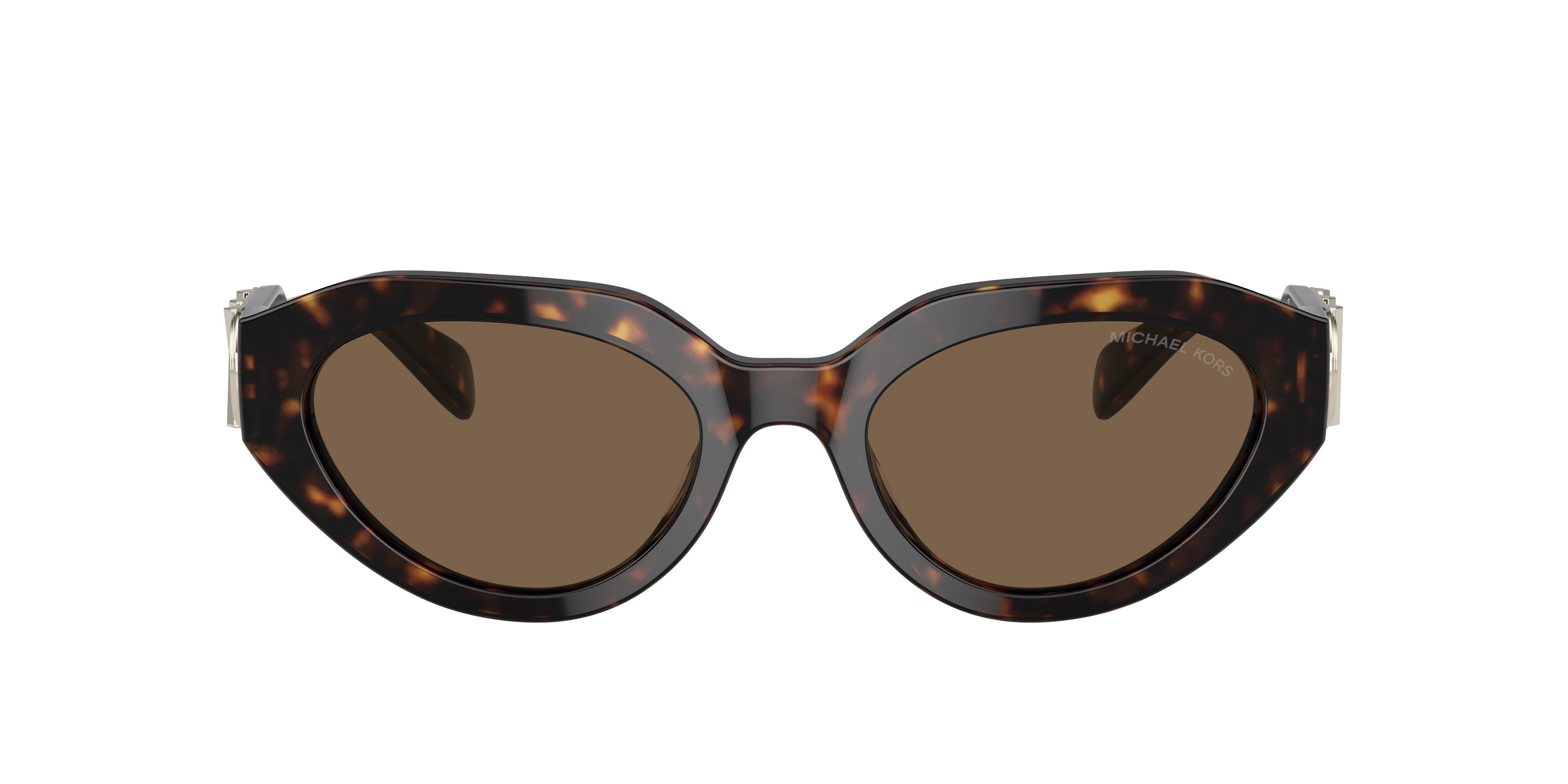 Shop Michael Kors Woman Sunglass Mk2192 Empire Oval In Brown Solid