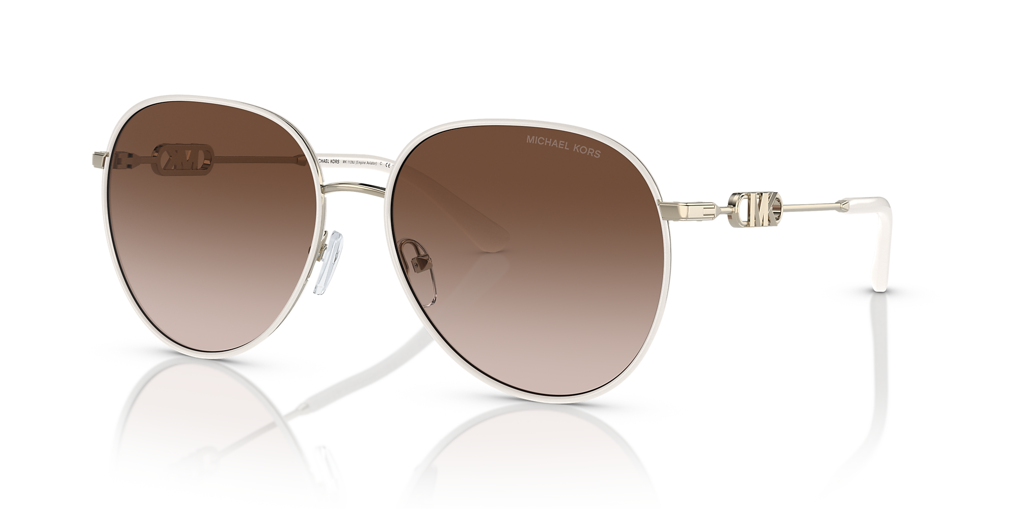 Michael Kors Mk1128j Empire 58 Brown Gradient And Light Goldwhite Sunglasses Sunglass Hut Usa 9002