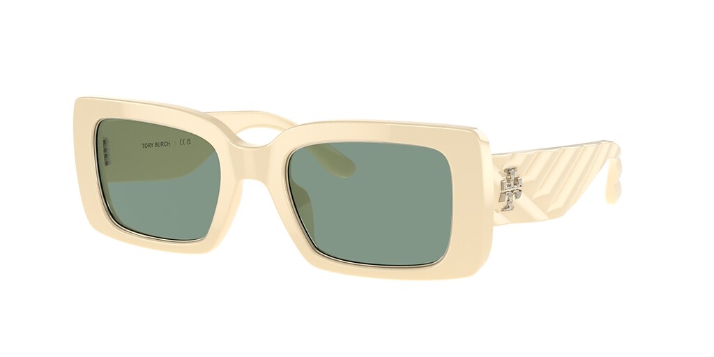 Tory Burch TY7188U 51 Petrol Green & Ivory Sunglasses | Sunglass Hut USA