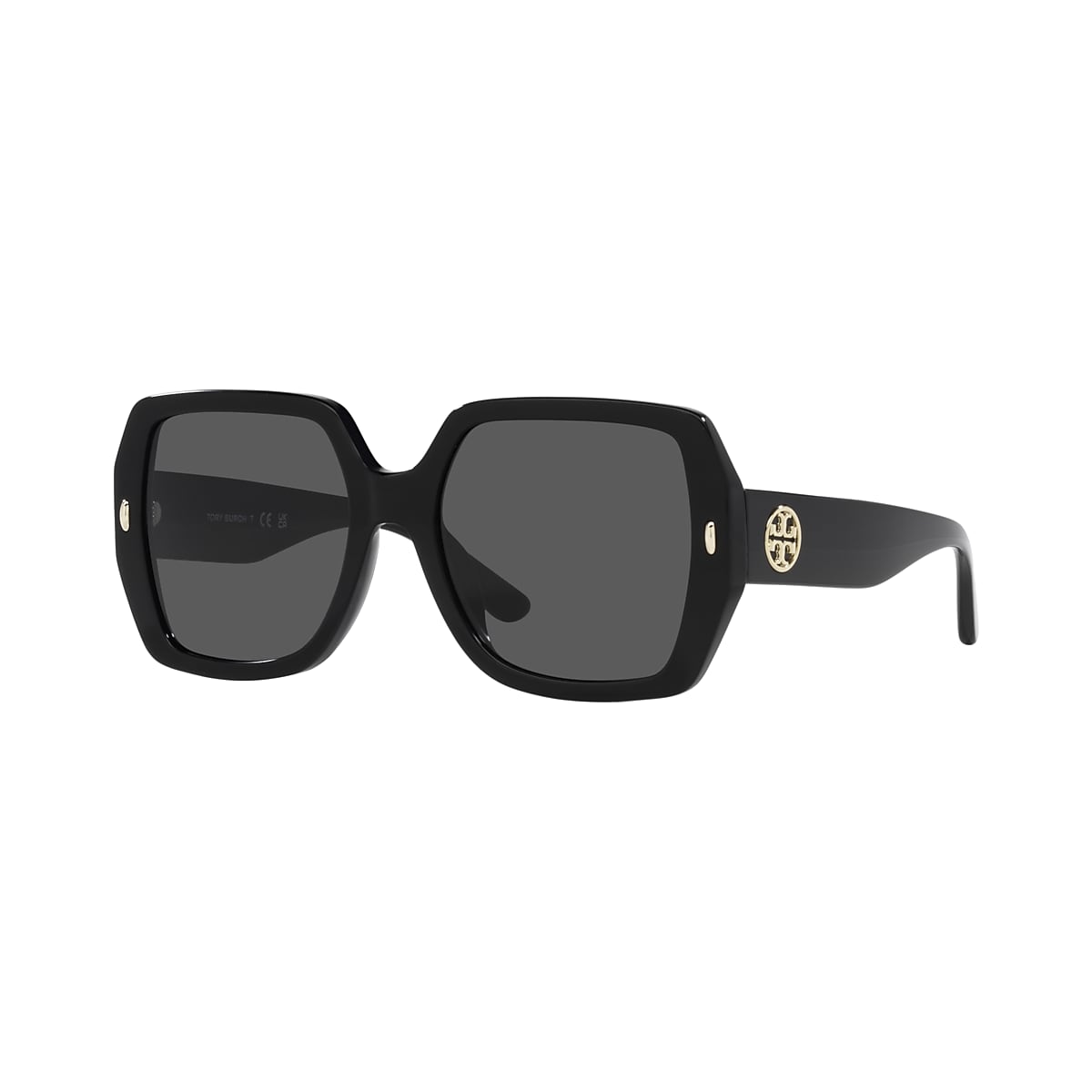 TORY BURCH TY7191U Black - Woman Sunglasses, Solid Grey Lens